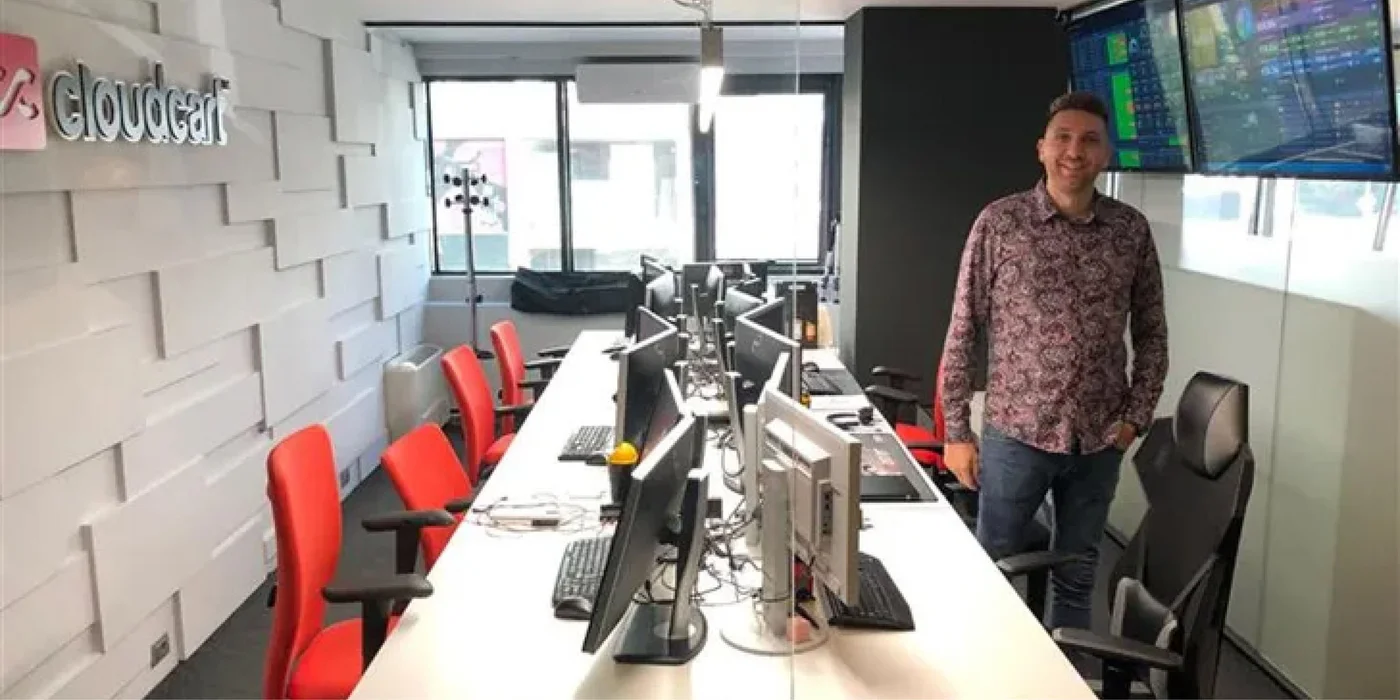 Nikolai Iliev, founder and CEO of CloudCart, in CloudCart’s office © Elevator Ventures