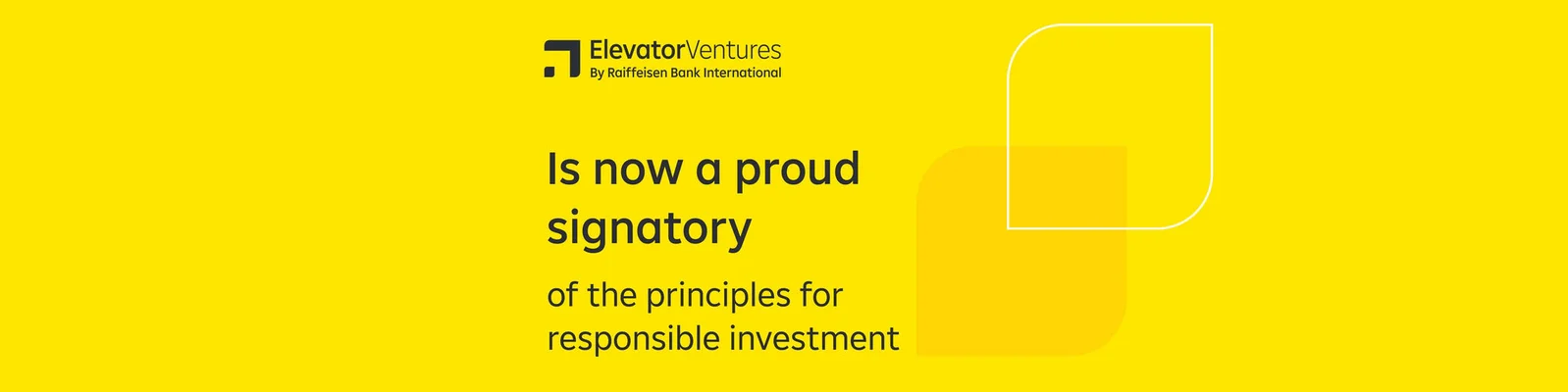 Elevator Ventures Signatory of the principles for responsible investment