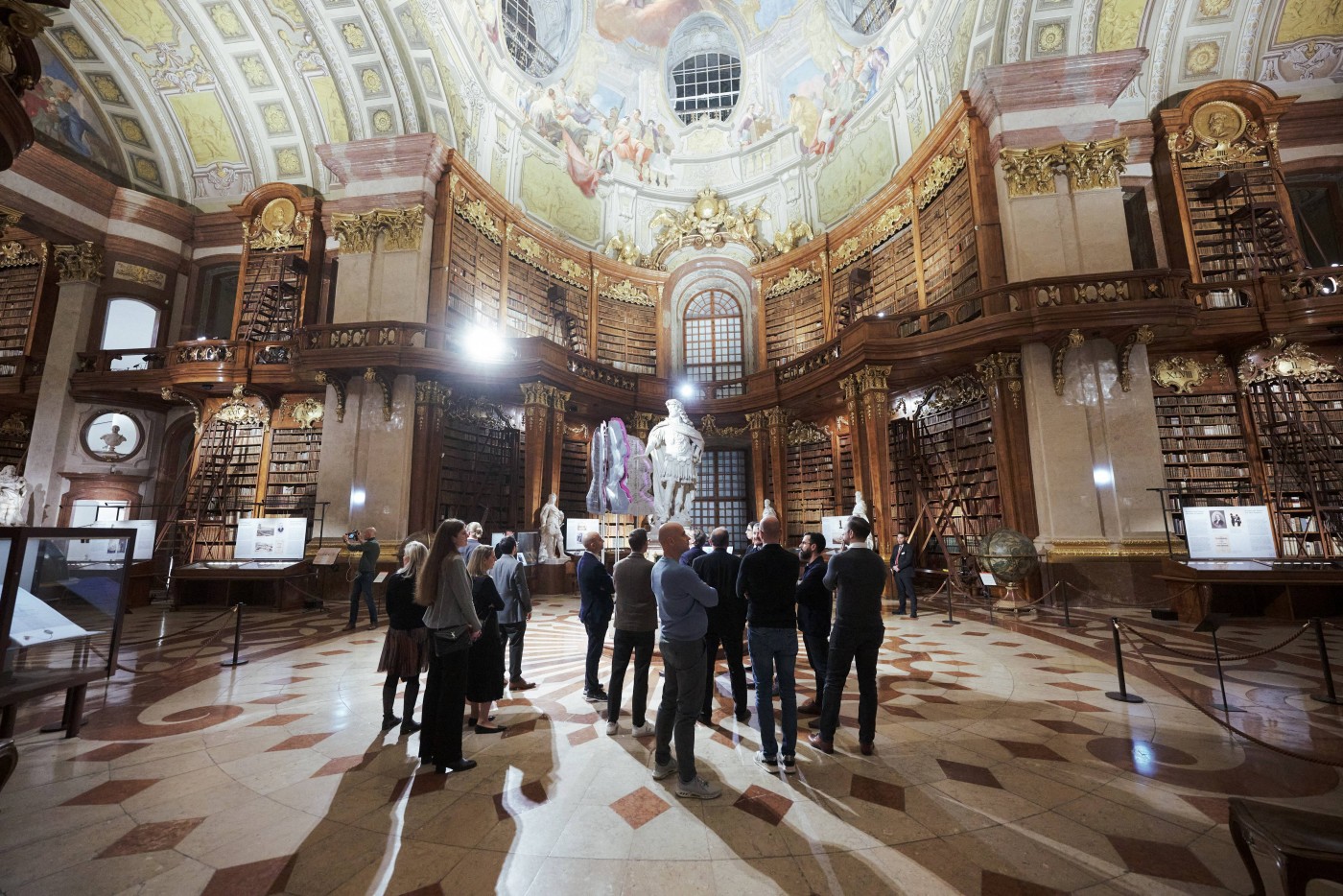 Group of People Visiting State Hall Room