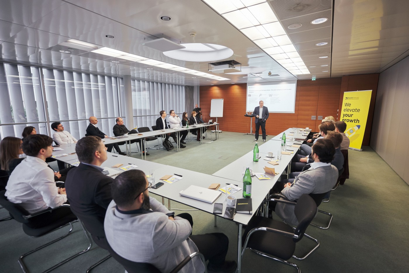 Johann Strobl Delivering Speech at Event